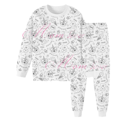 Pyjama à colorier enfant avec motif vierge pandacorne à personnaliser