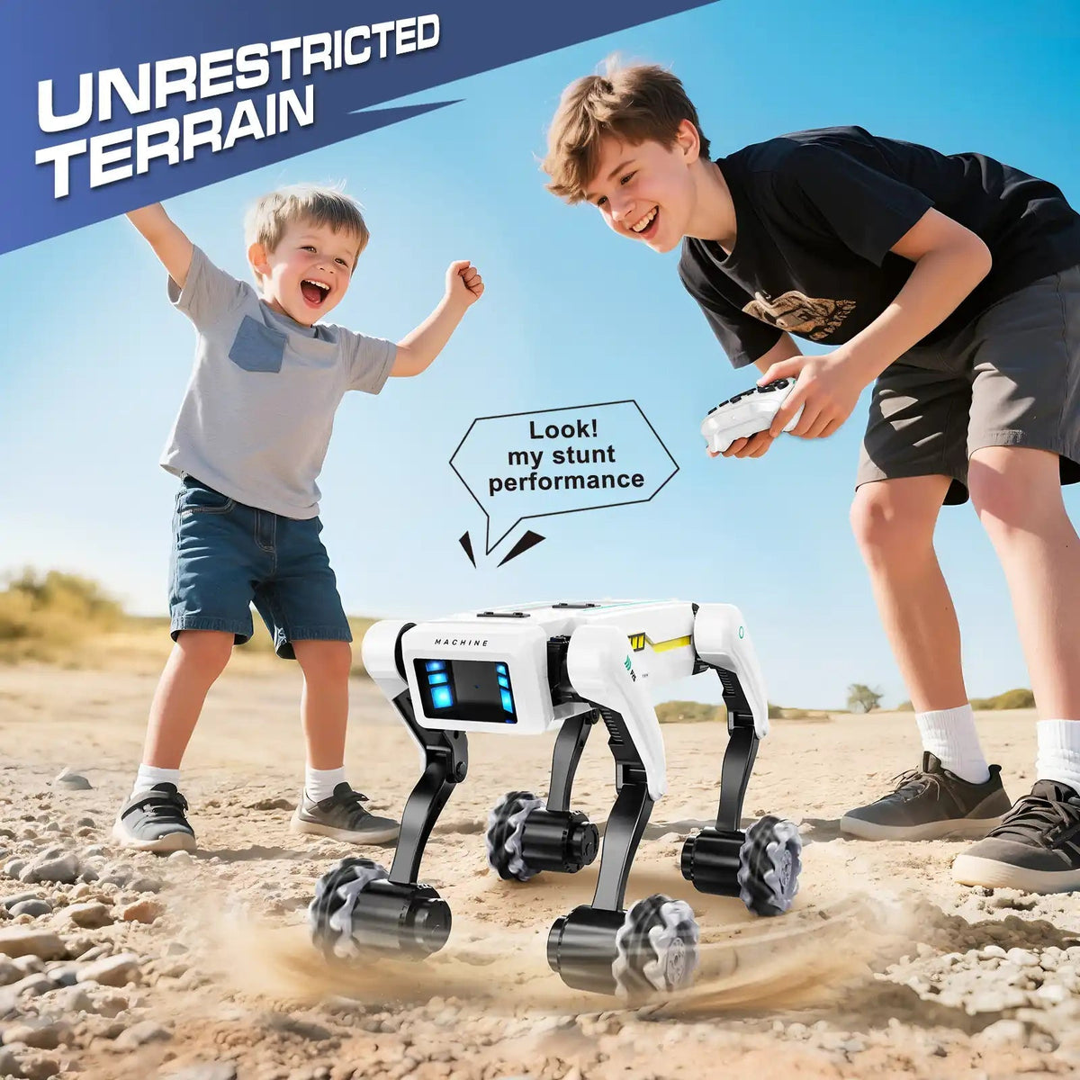 Robot chien performant sur tous terrains, usage extérieur