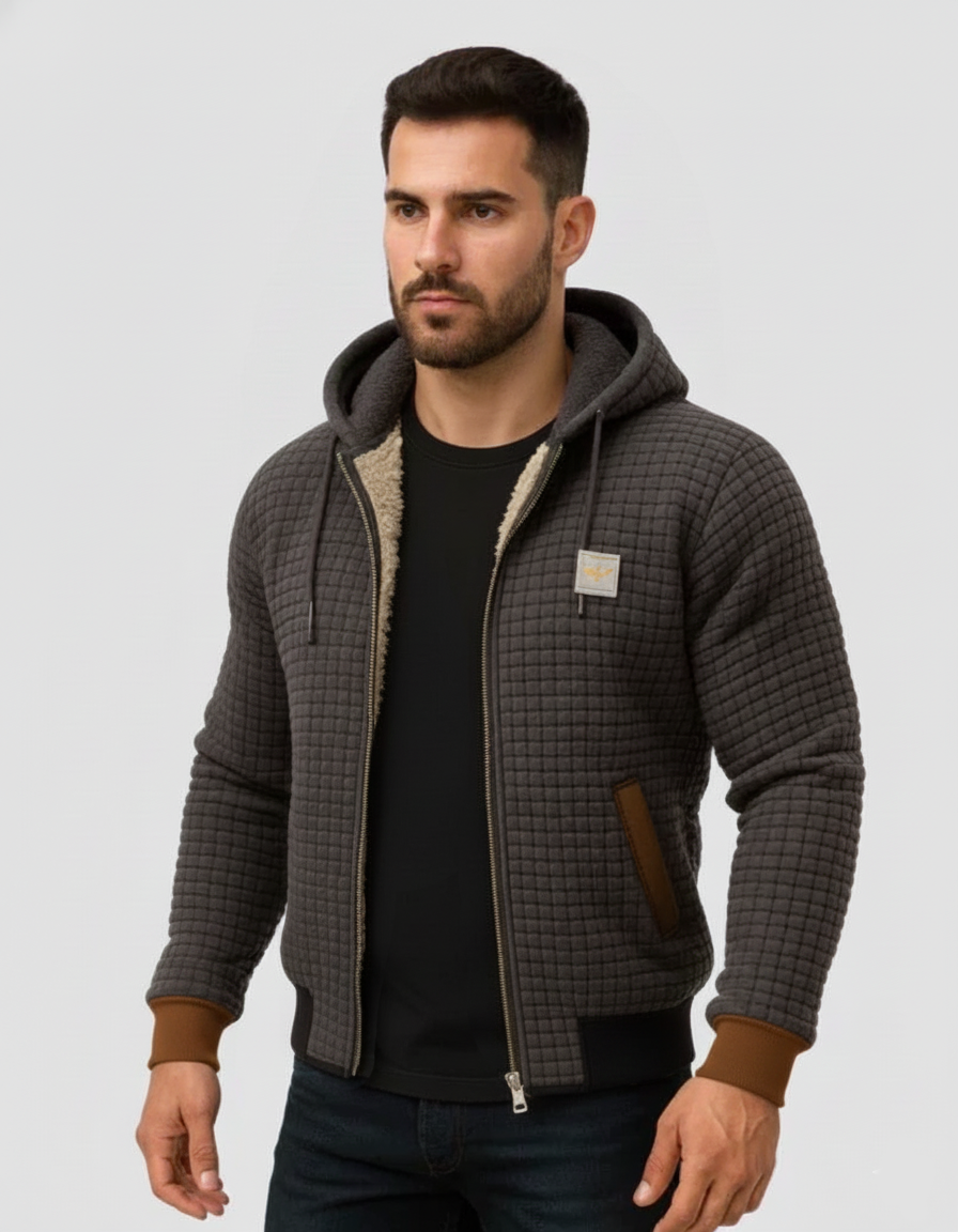 Veste Matelassée Homme Capuche Doublée Sherpa – Confort & Chaleur | Style Automne Hiver