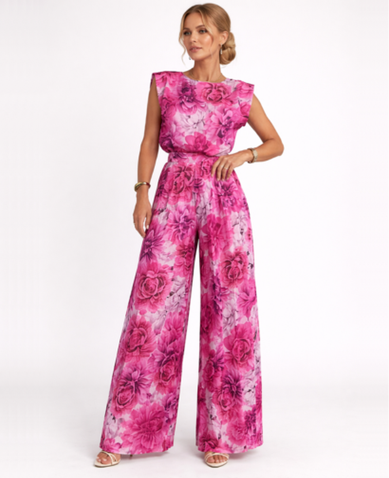 Combinaison pantalon femme – élégance fluide taille haute & jambe large | jumpsuit plissée