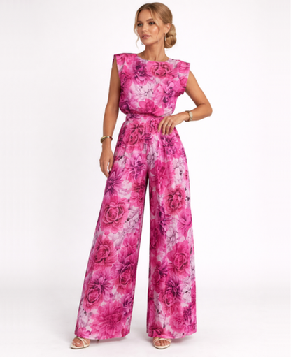 Combinaison pantalon femme – élégance fluide taille haute & jambe large | jumpsuit plissée