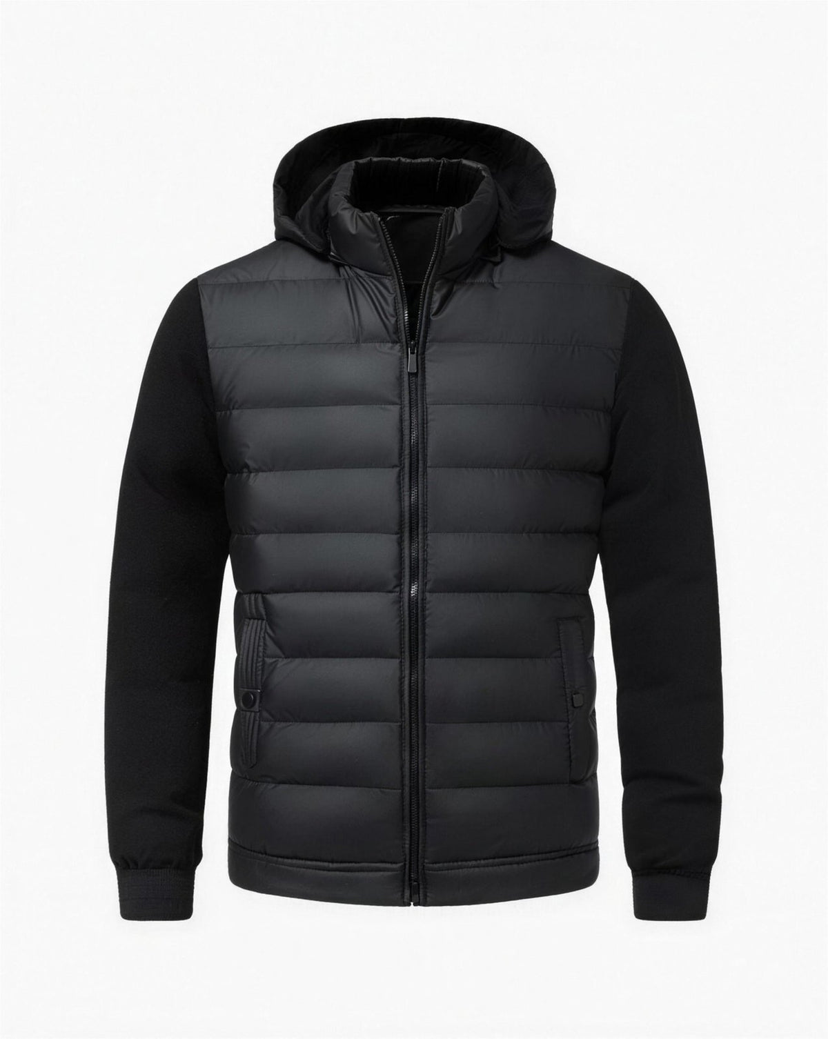 Veste matelassée homme capuche - noir