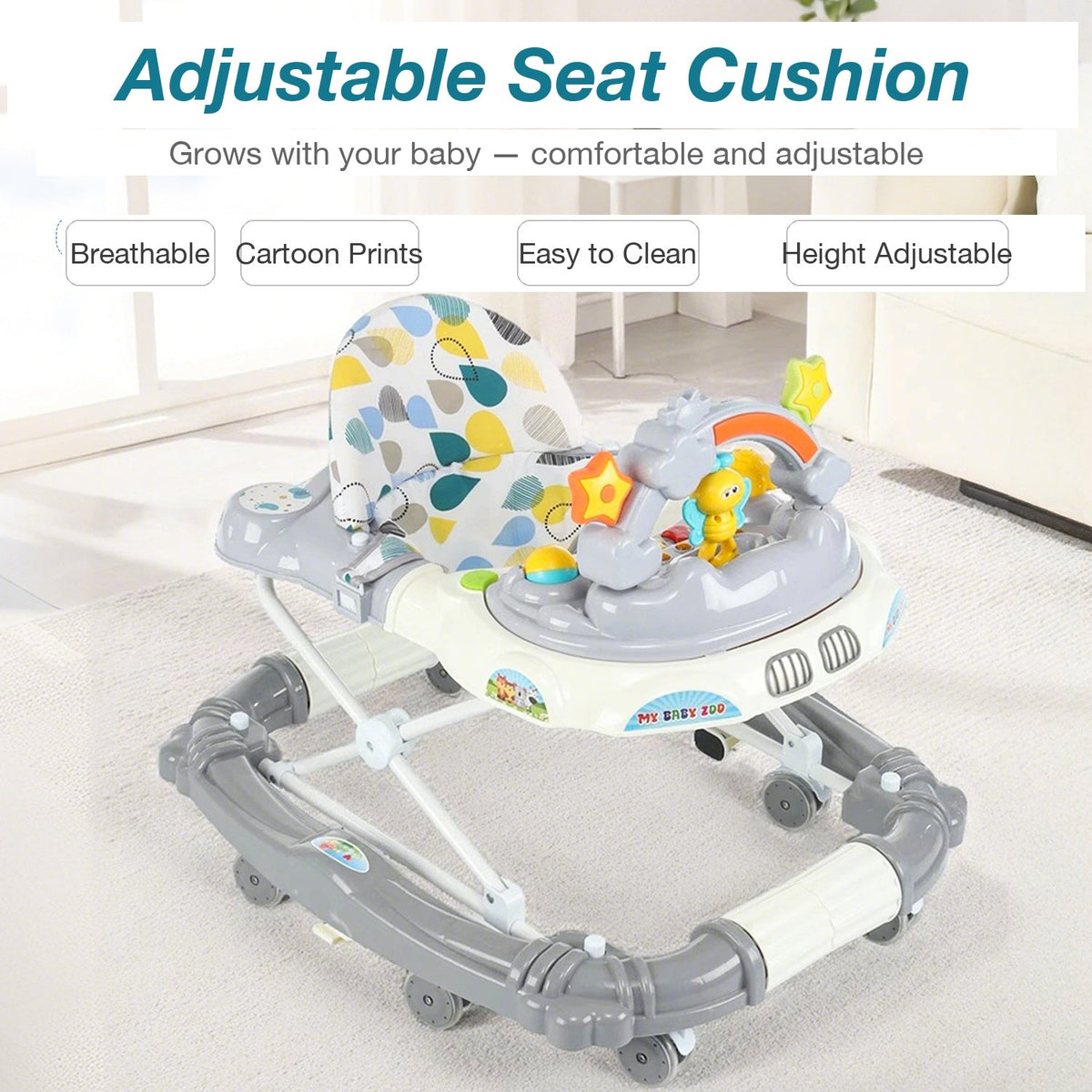 Trotteur bébé - assise réglable