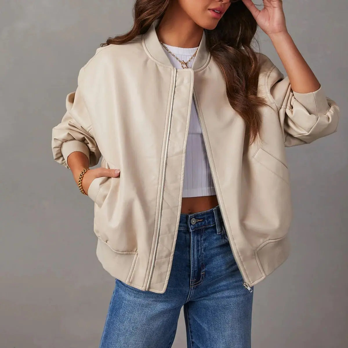 Manteau Bombardier Phoebe, coloris Crème
